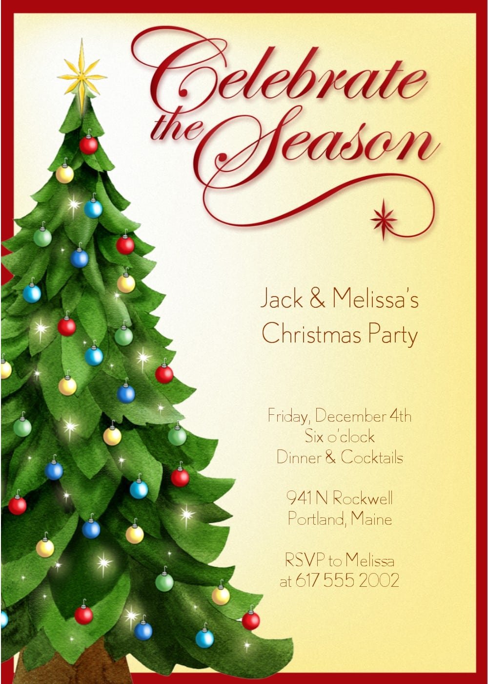 Christmas Party Flyer Clipart