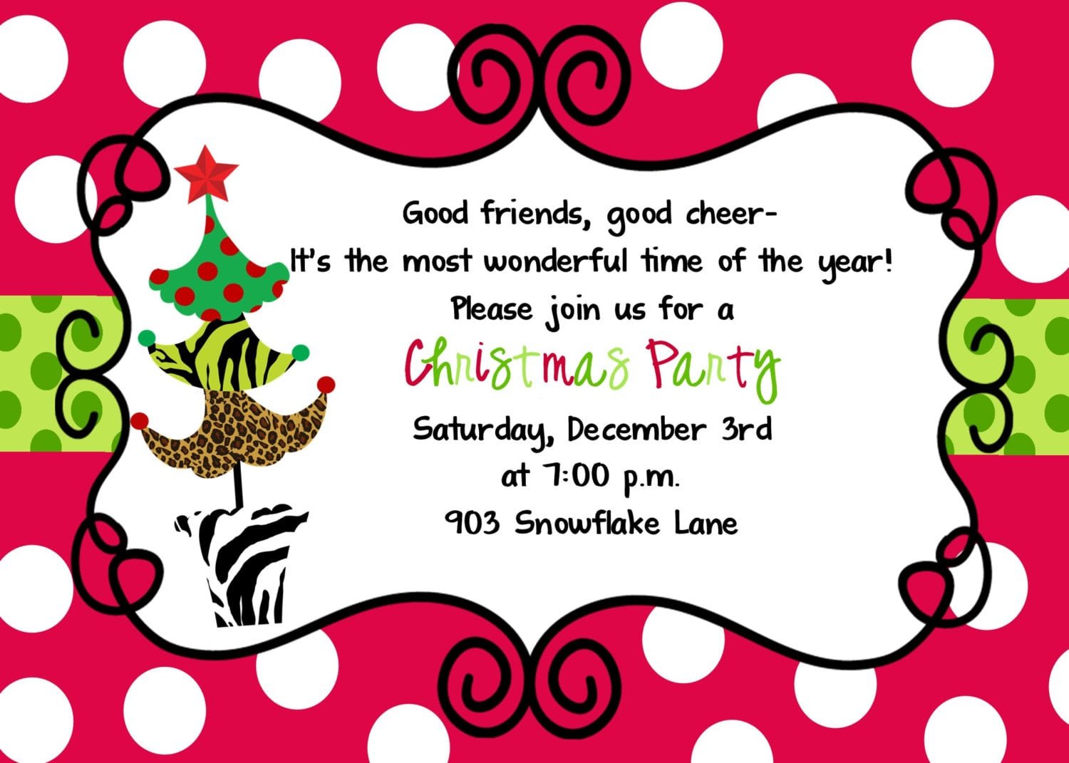 Christmas Party Invitation Wording