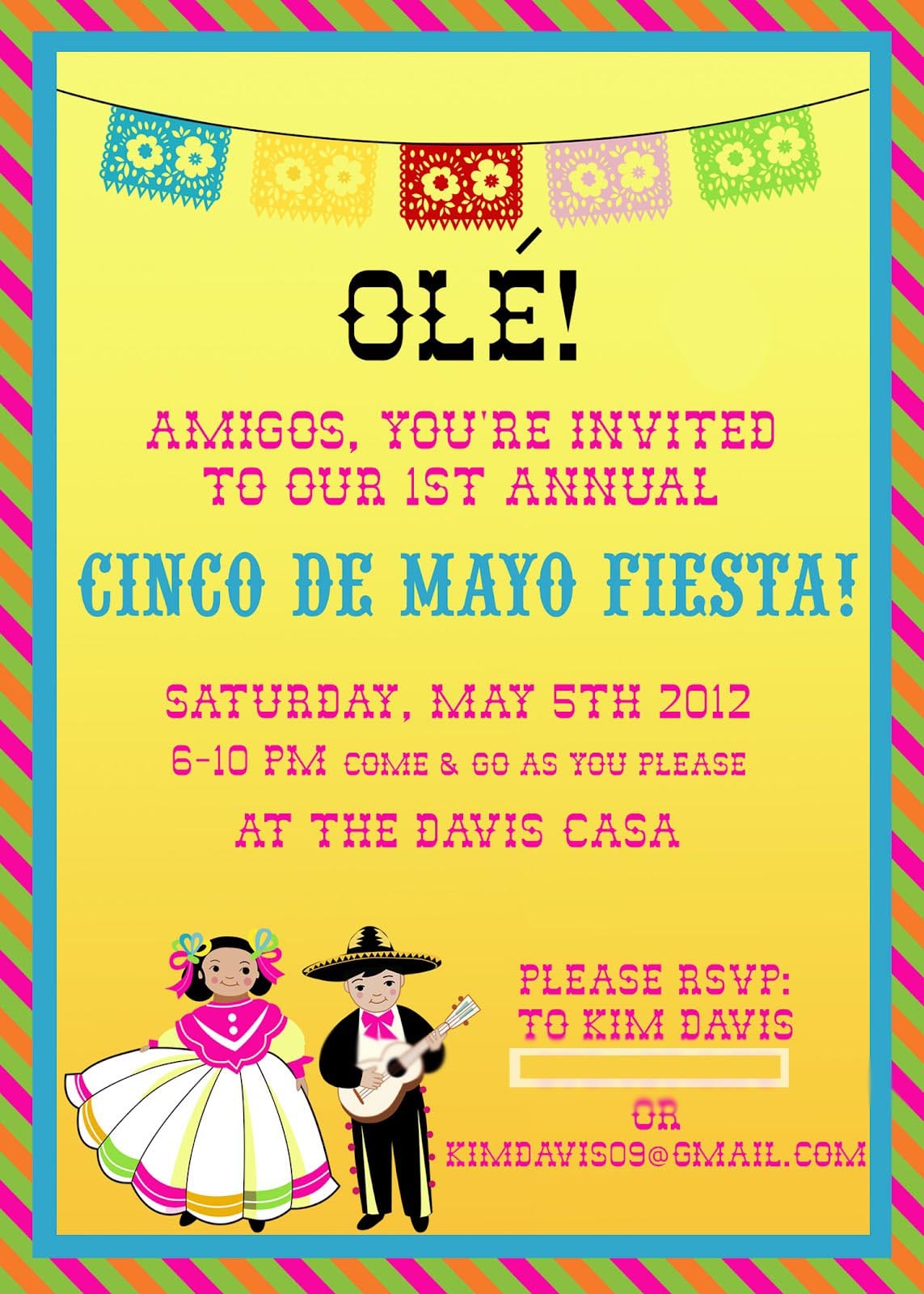 Cinco De Mayo Birthday Clipart Card