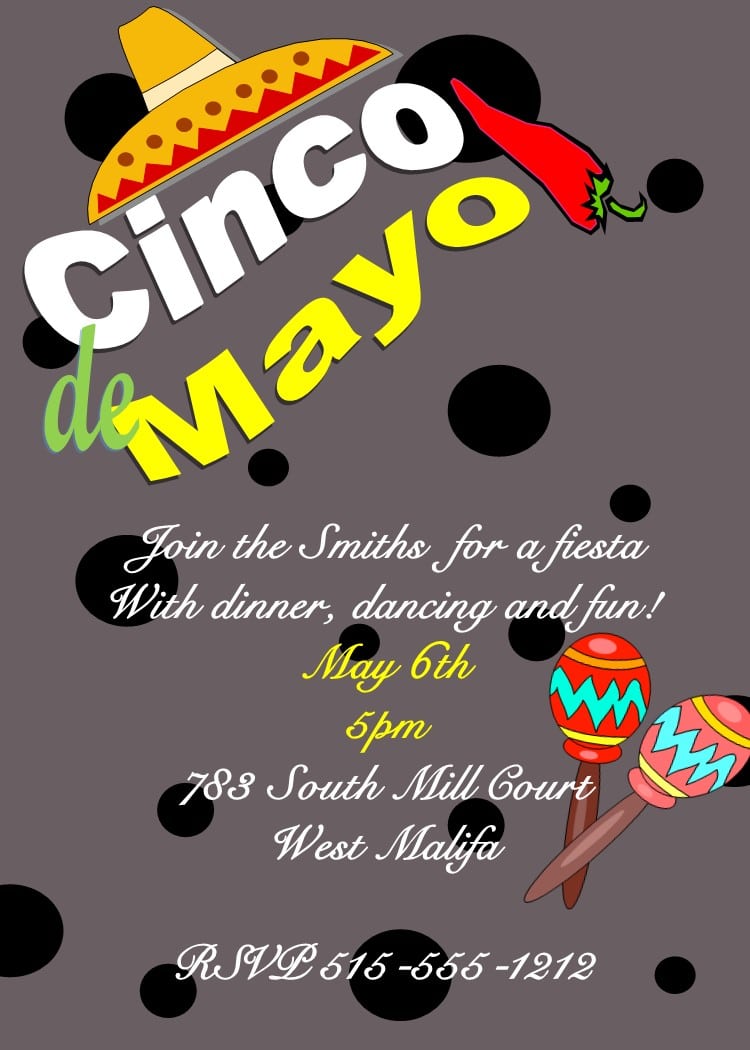 Cinco De Mayo Party Invitations New For May 5 2017