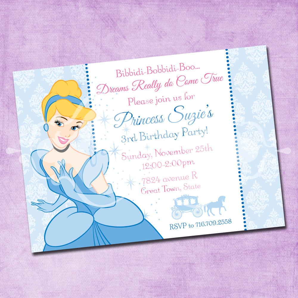 Cinderella Birthday Invitation