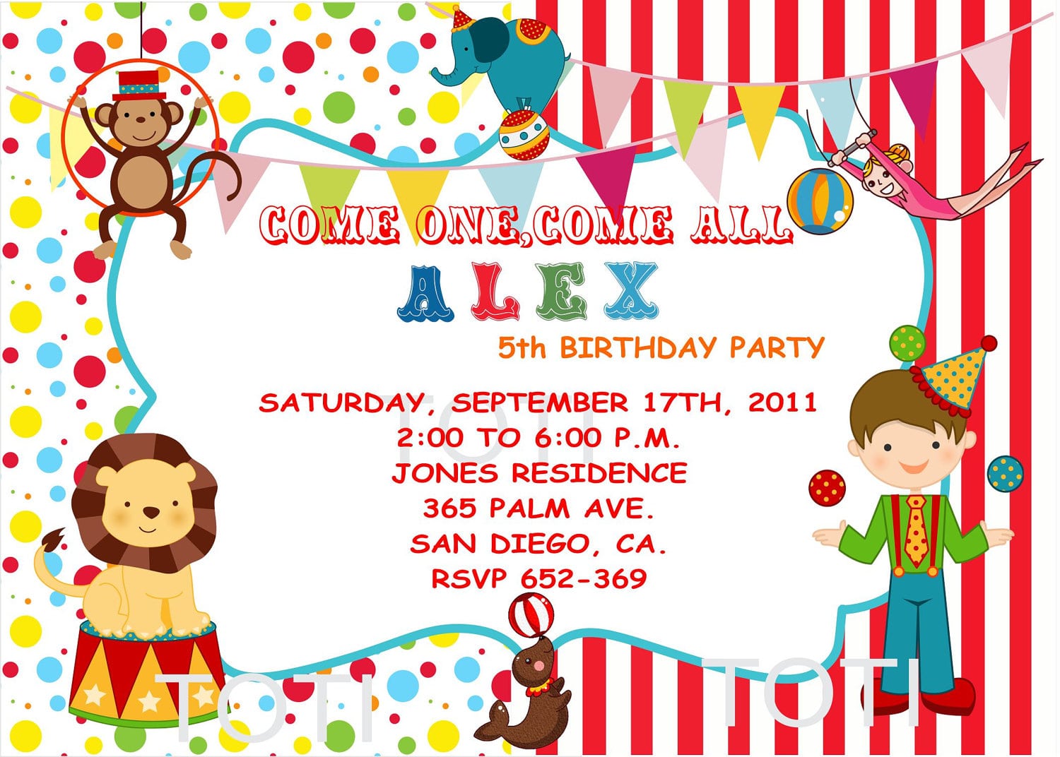 Circus Invitations   Ukrobstep Com