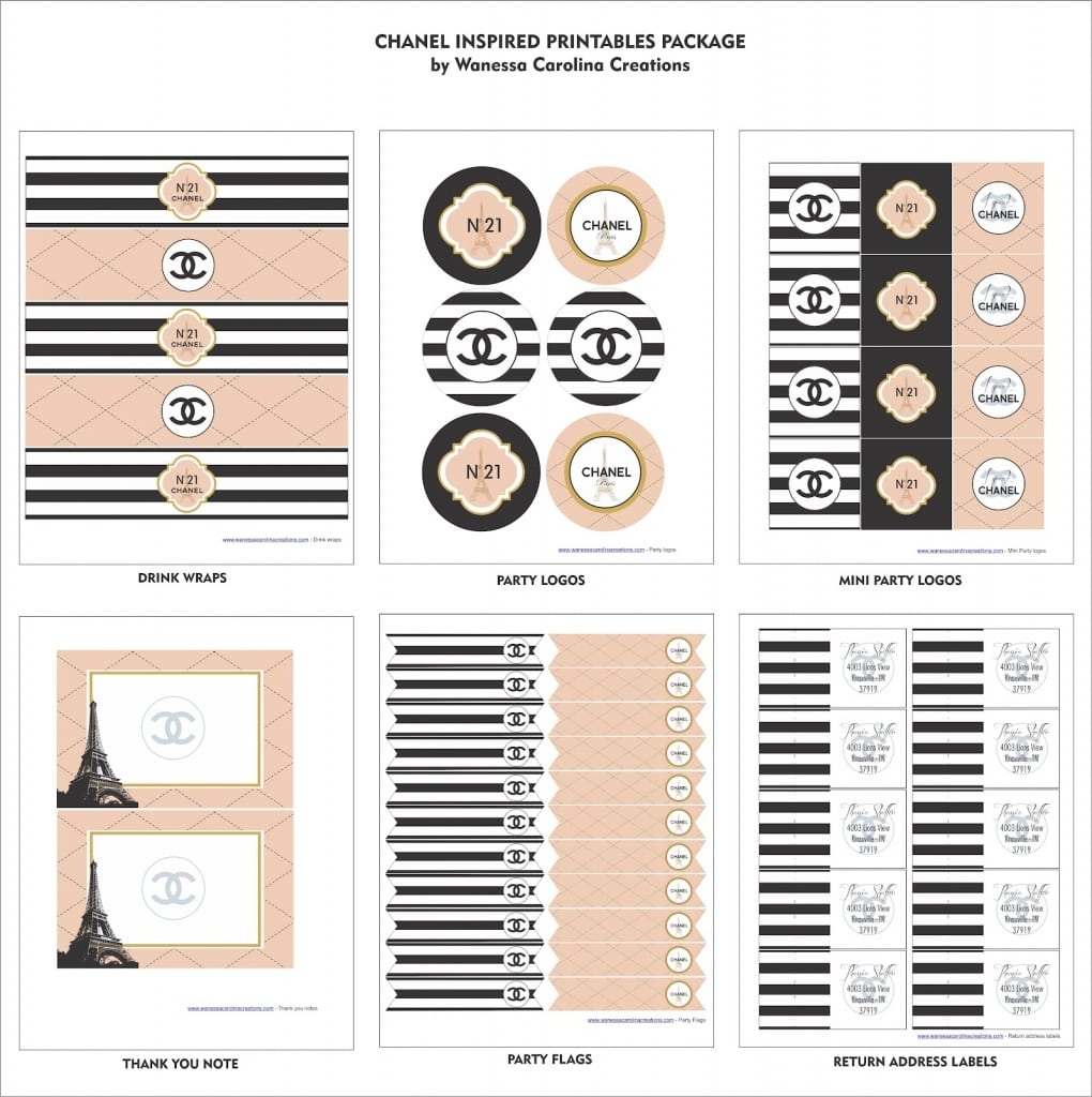 Coco Chanel Themed Party Invitations Coco Chanel Themed Party