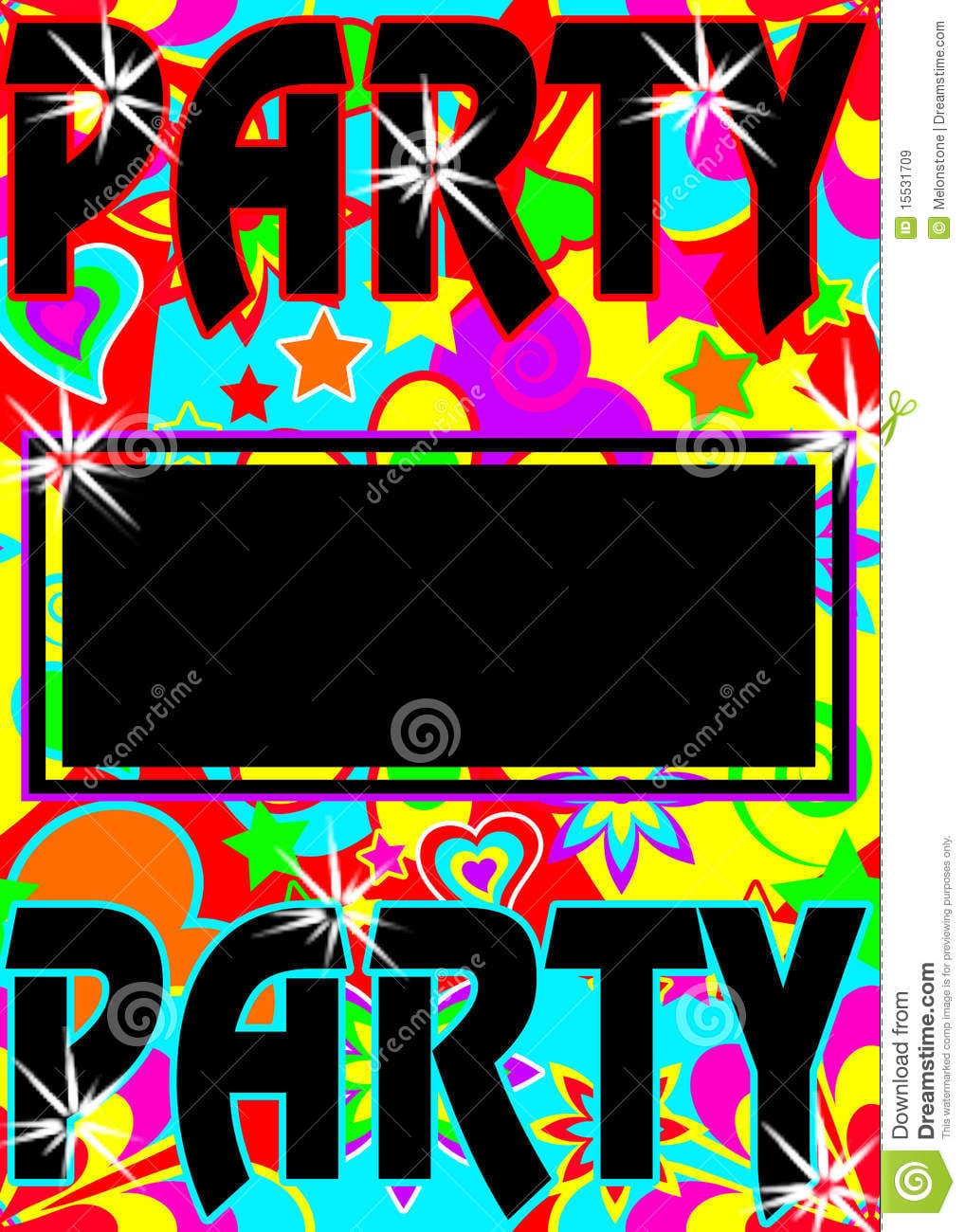 Colorful Party Invite Royalty Free Stock Images