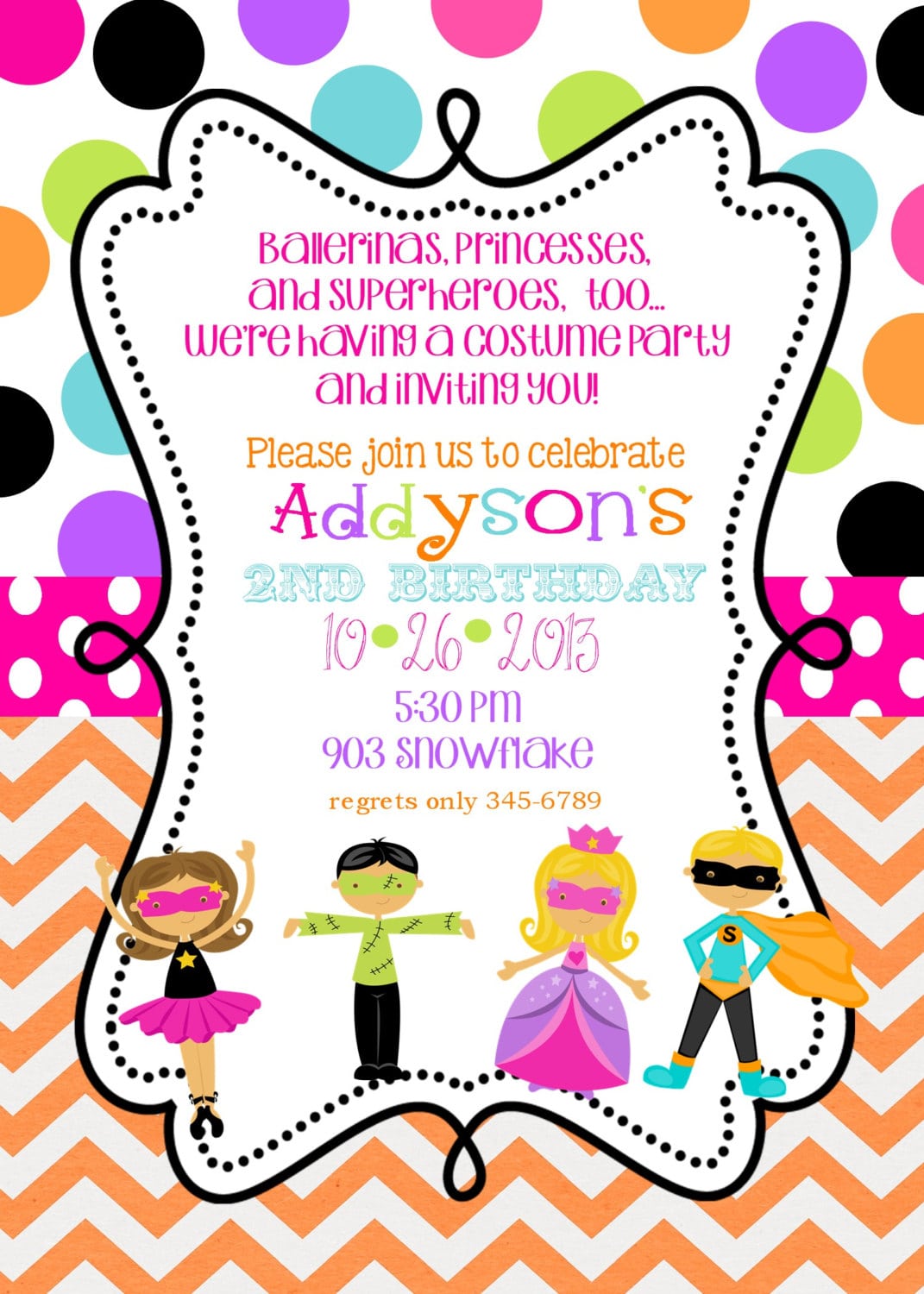 Costume Party Invitations
