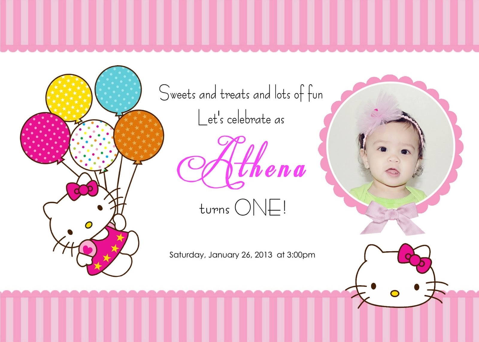 Delightful 1st Birthday Party Invitations Girl