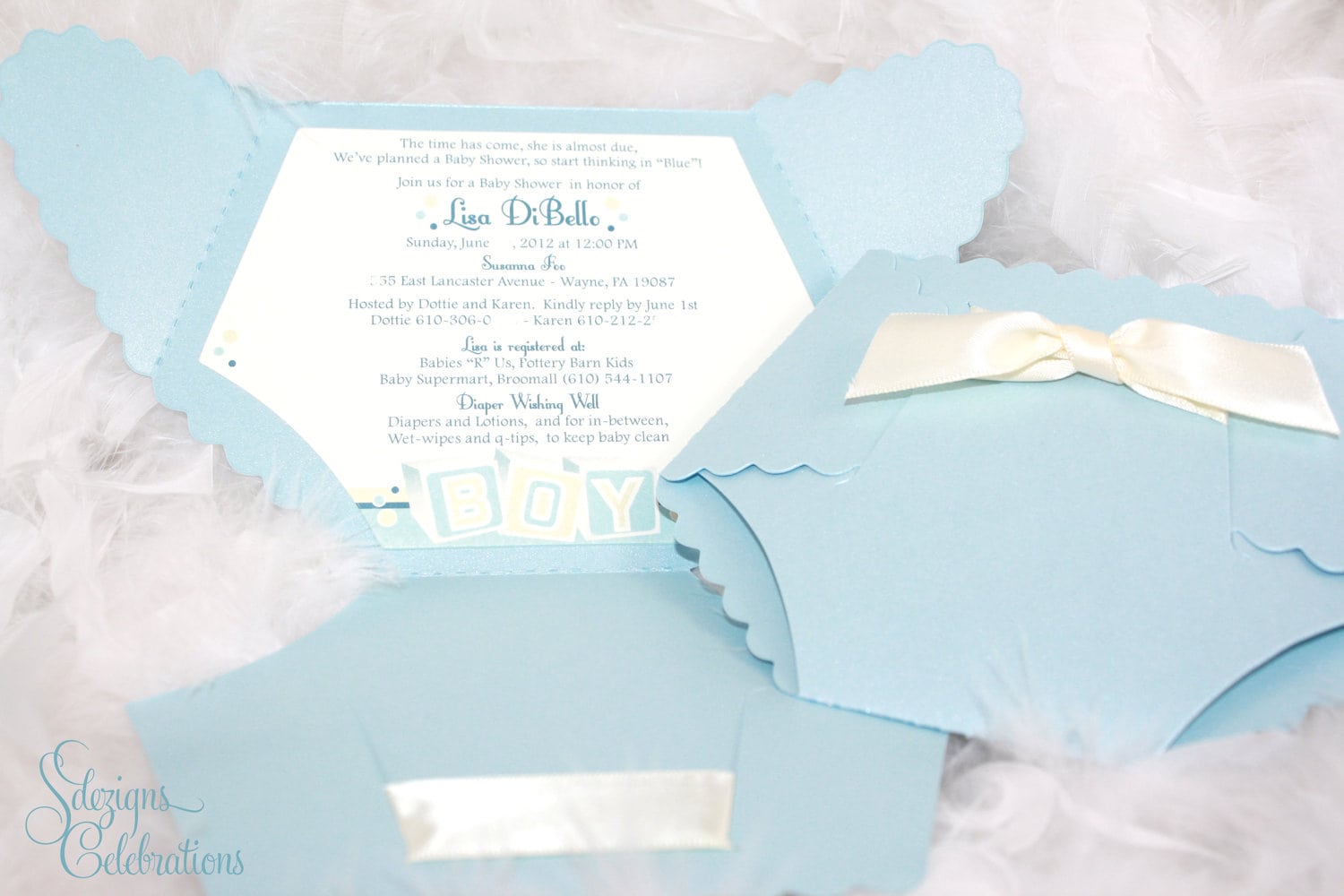 Diaper Baby Shower Invitations