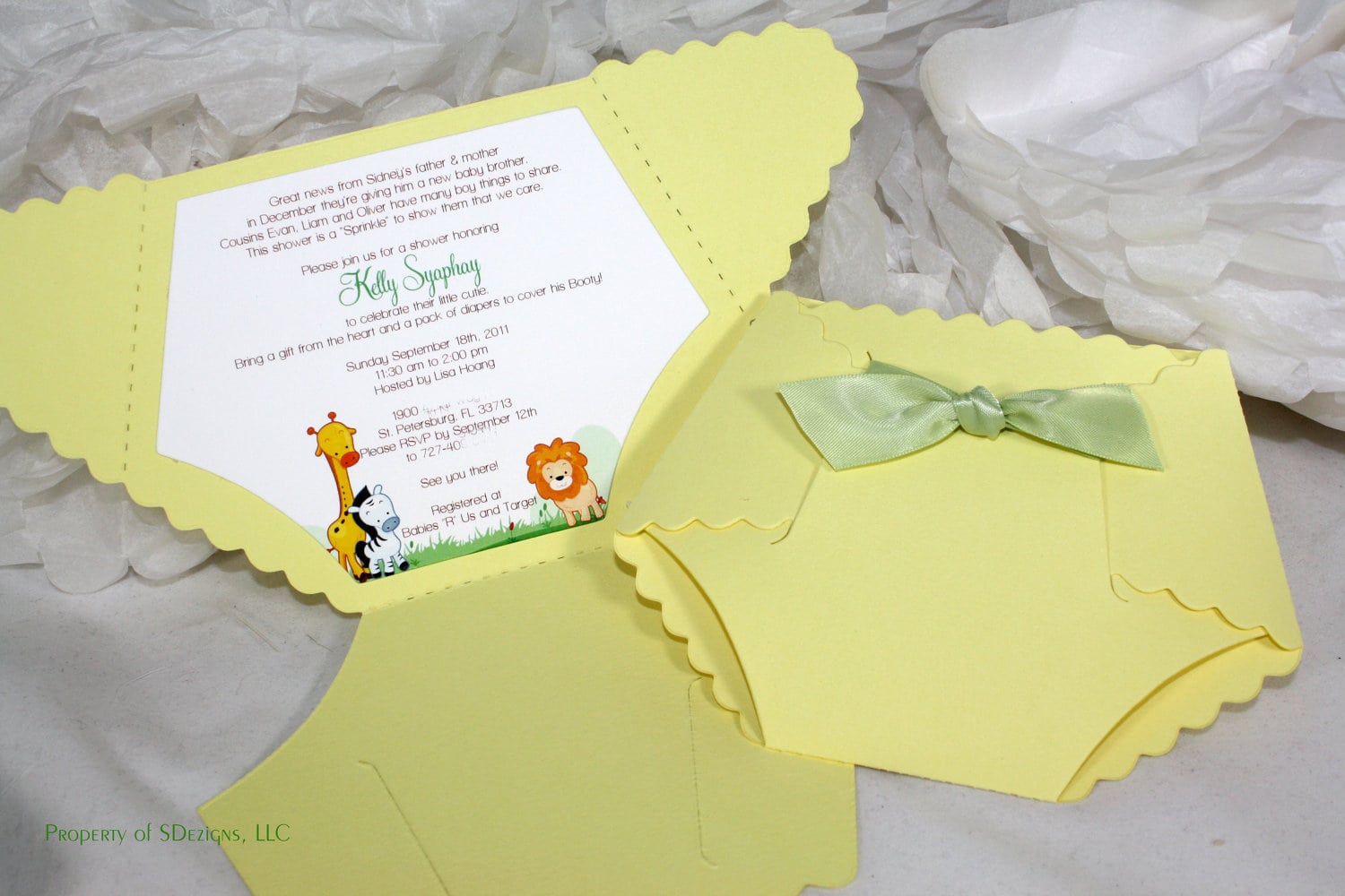 Diaper Baby Shower Invitations
