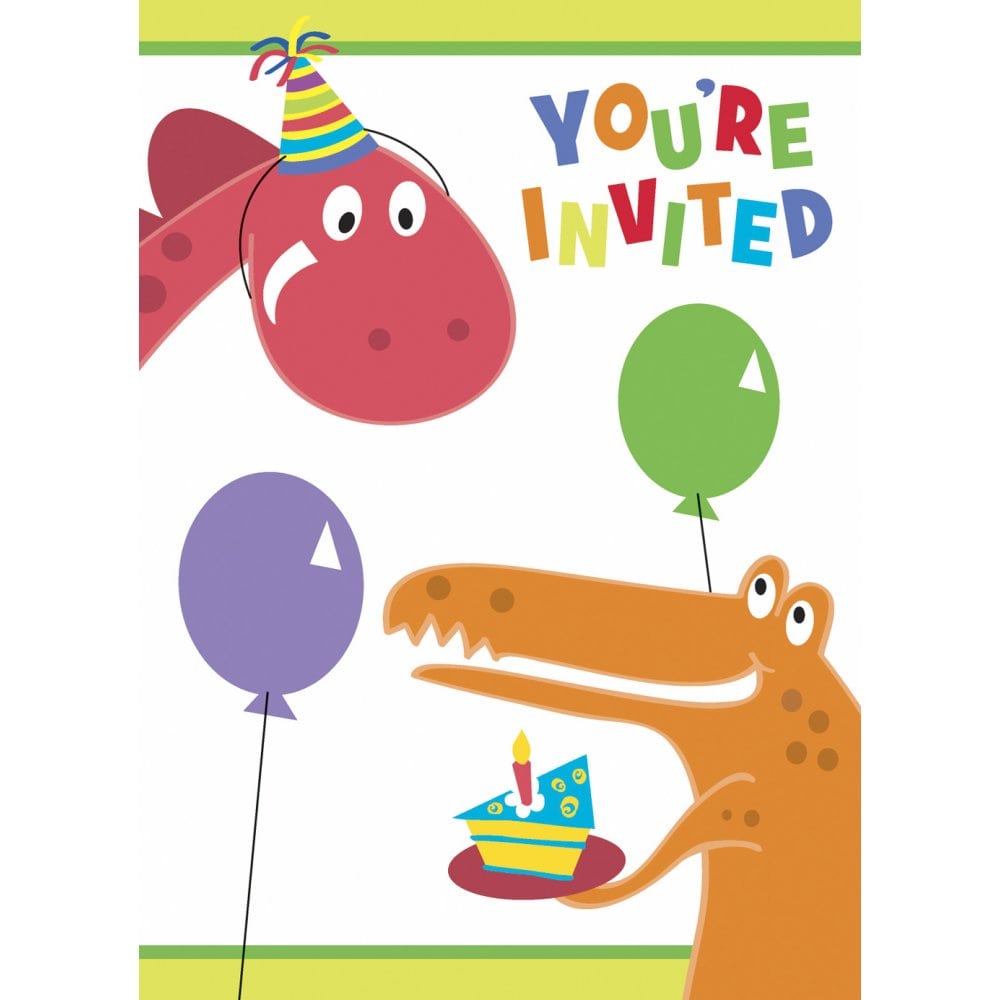 Dino Party Invitations