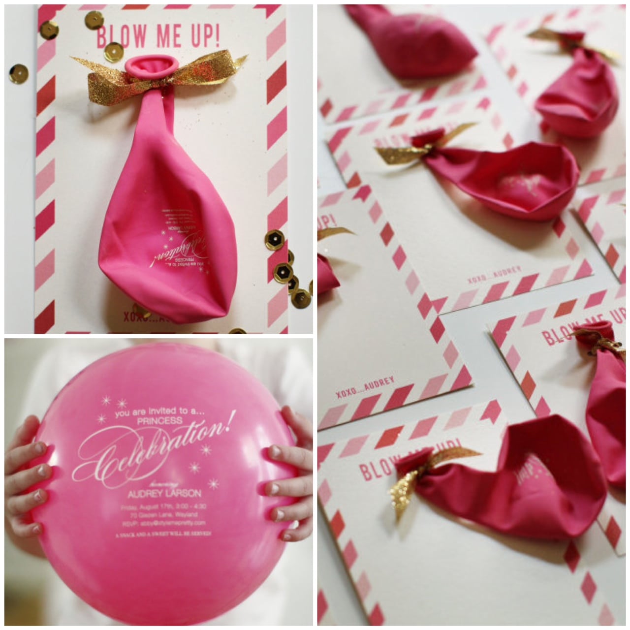 Diy Pink Balloon Invitations