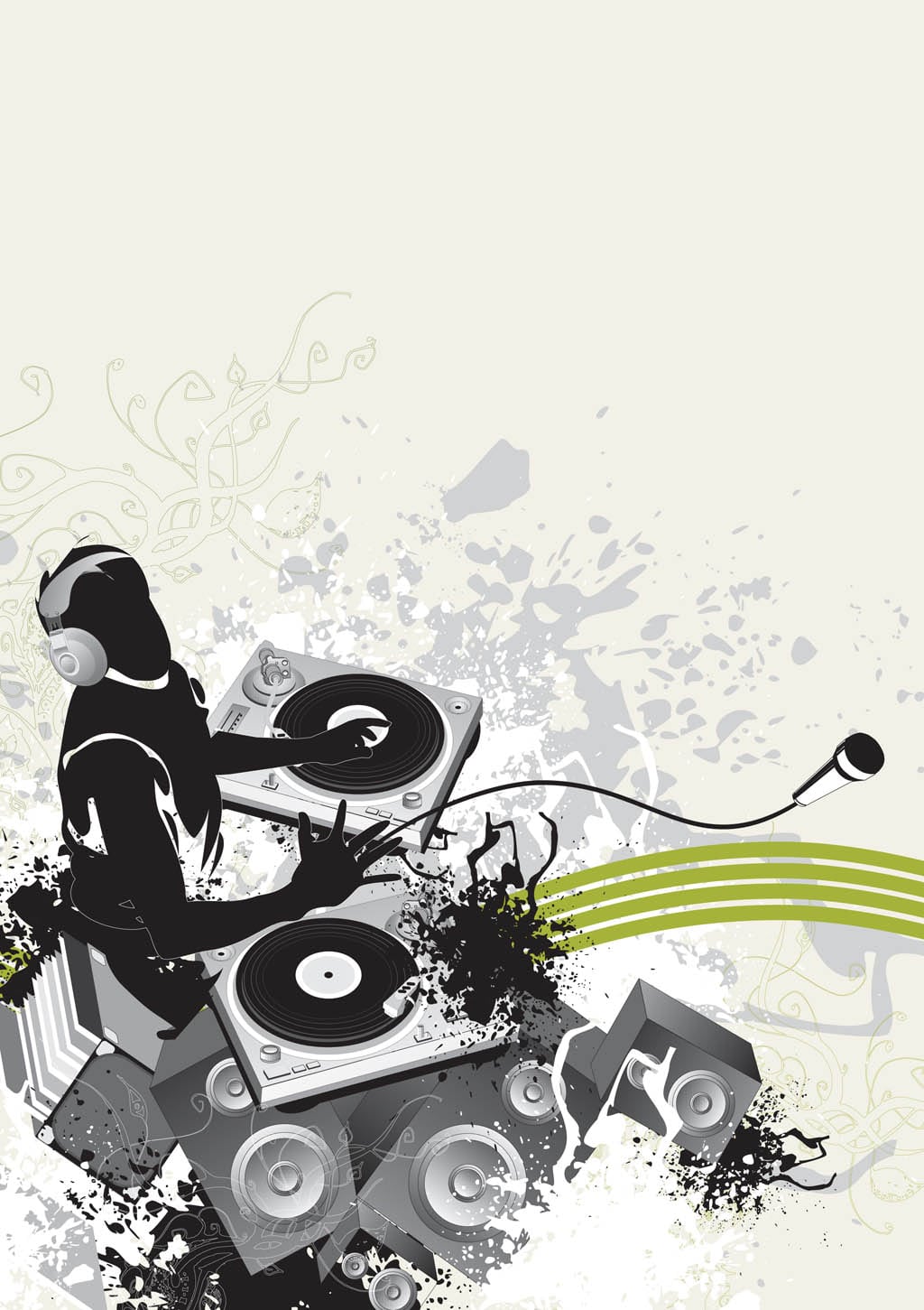 Dj Party Poster Vector Art & Graphics