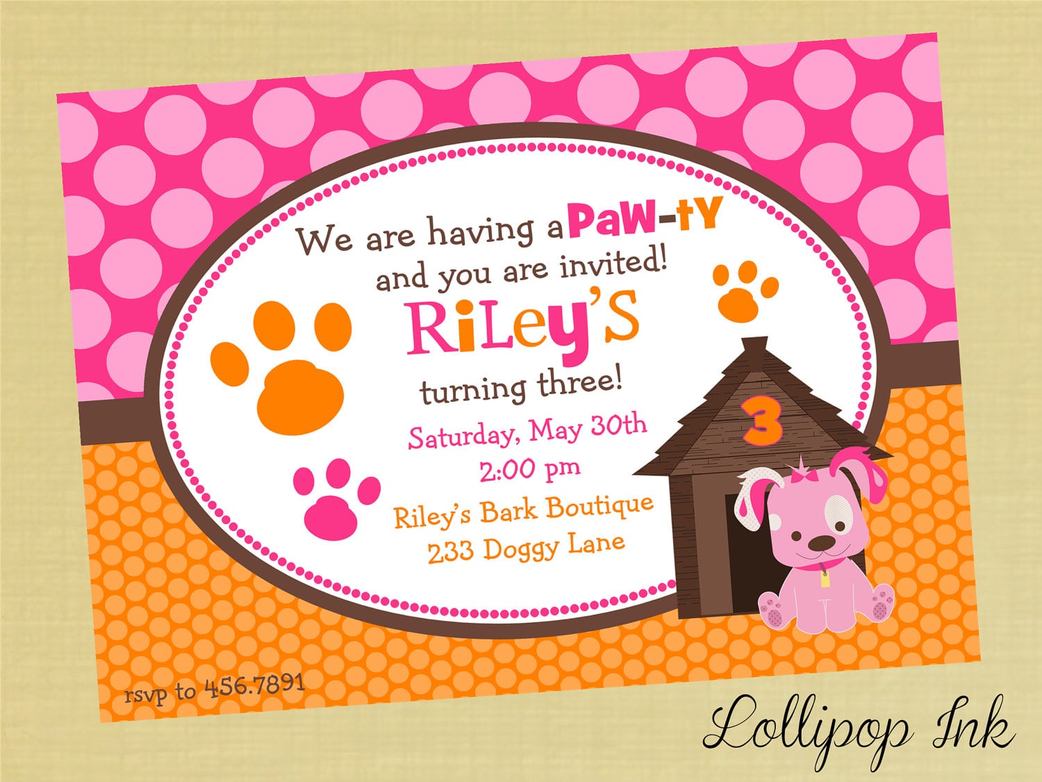 Dog Birthday Party Invitations