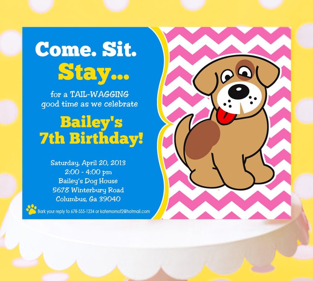 Dog Party Invitations