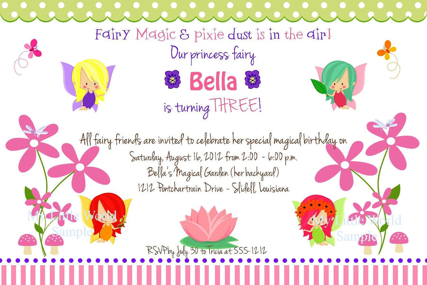 Fairy Birthday Invitations