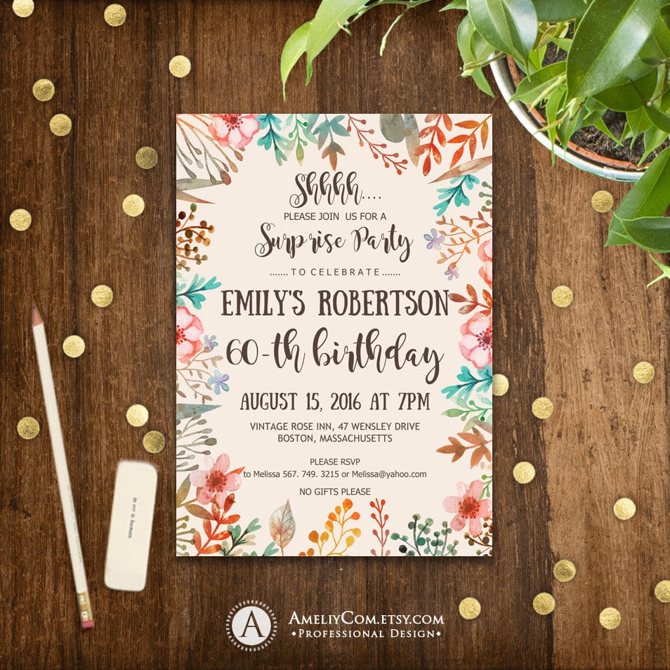 Fall Birthday Invite