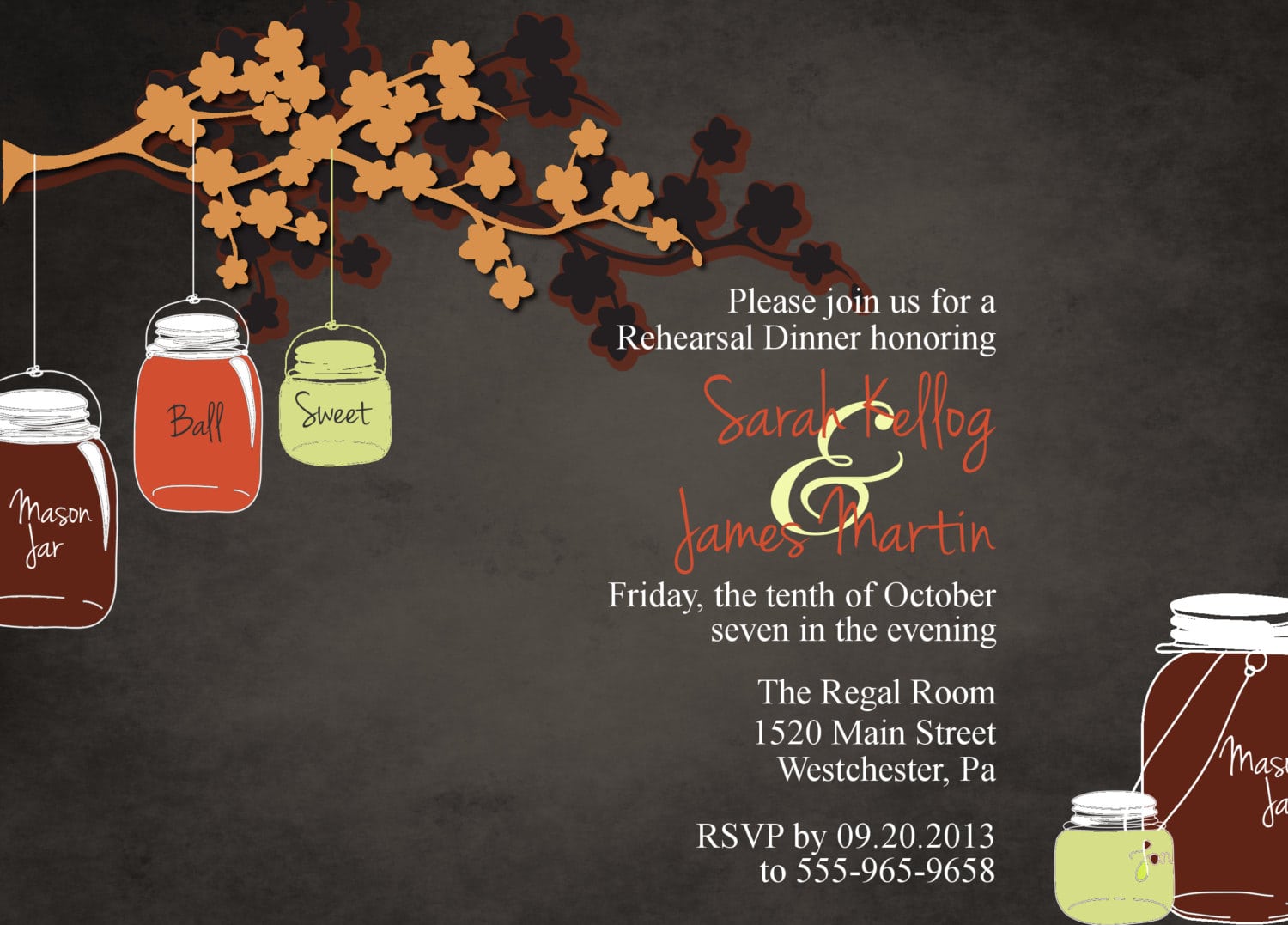 Fall Rehearsal Dinner Invitations