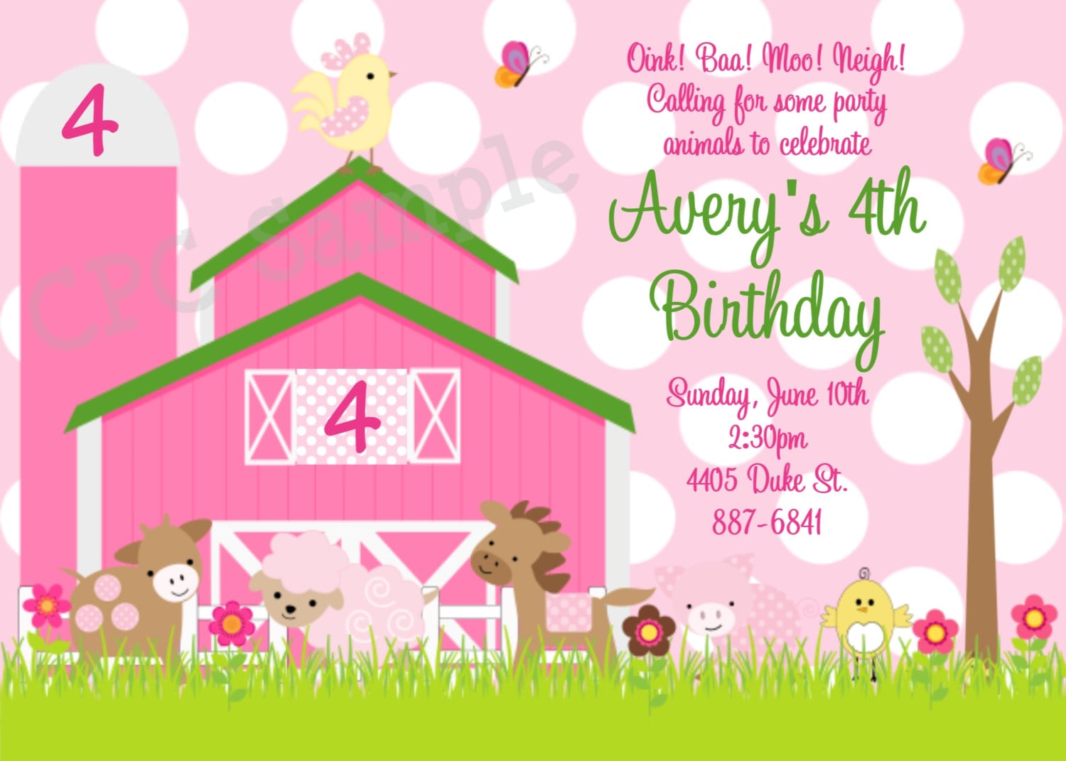 Farm Theme Party Invitations   Pumacn Com
