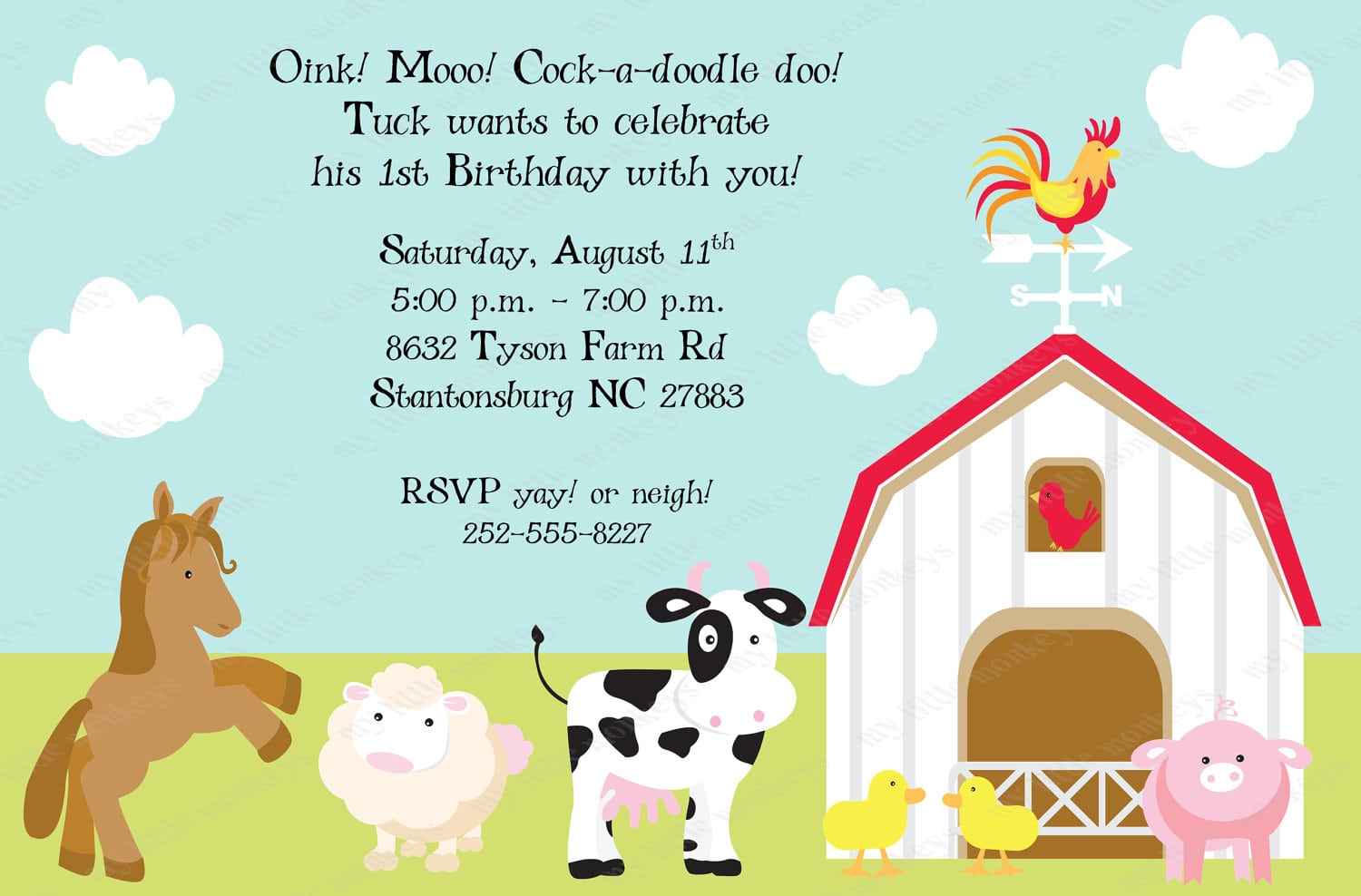 Farm Theme Party Invitations   Ukrobstep Com