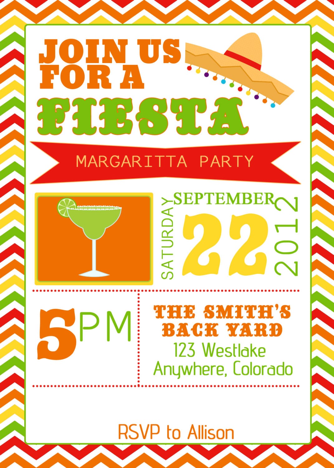 Fiesta Party Invitation Wording