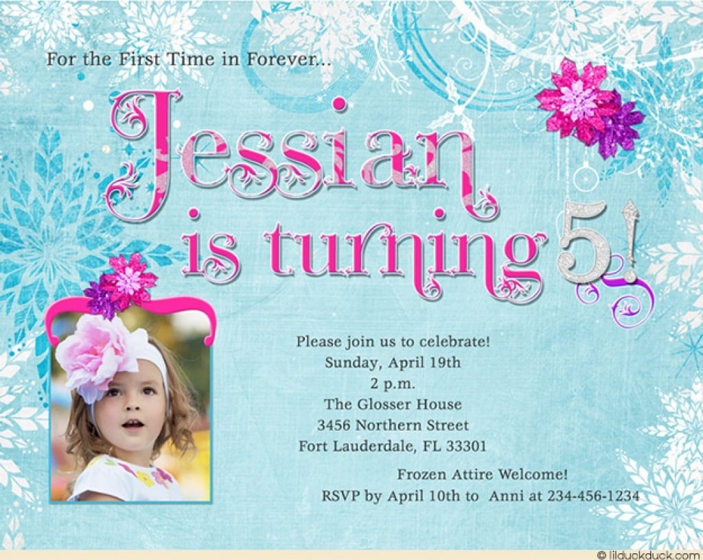 Fifth Birthday Invitation Wording