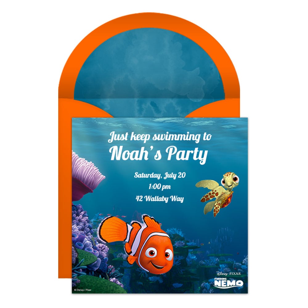 Finding Nemo Party Online Invitation