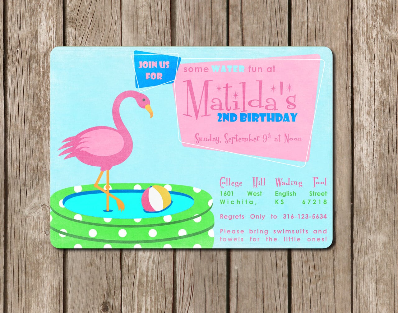 Flamingo Custom Invitation By Lexijaynesdesigns On Etsy, $15 00