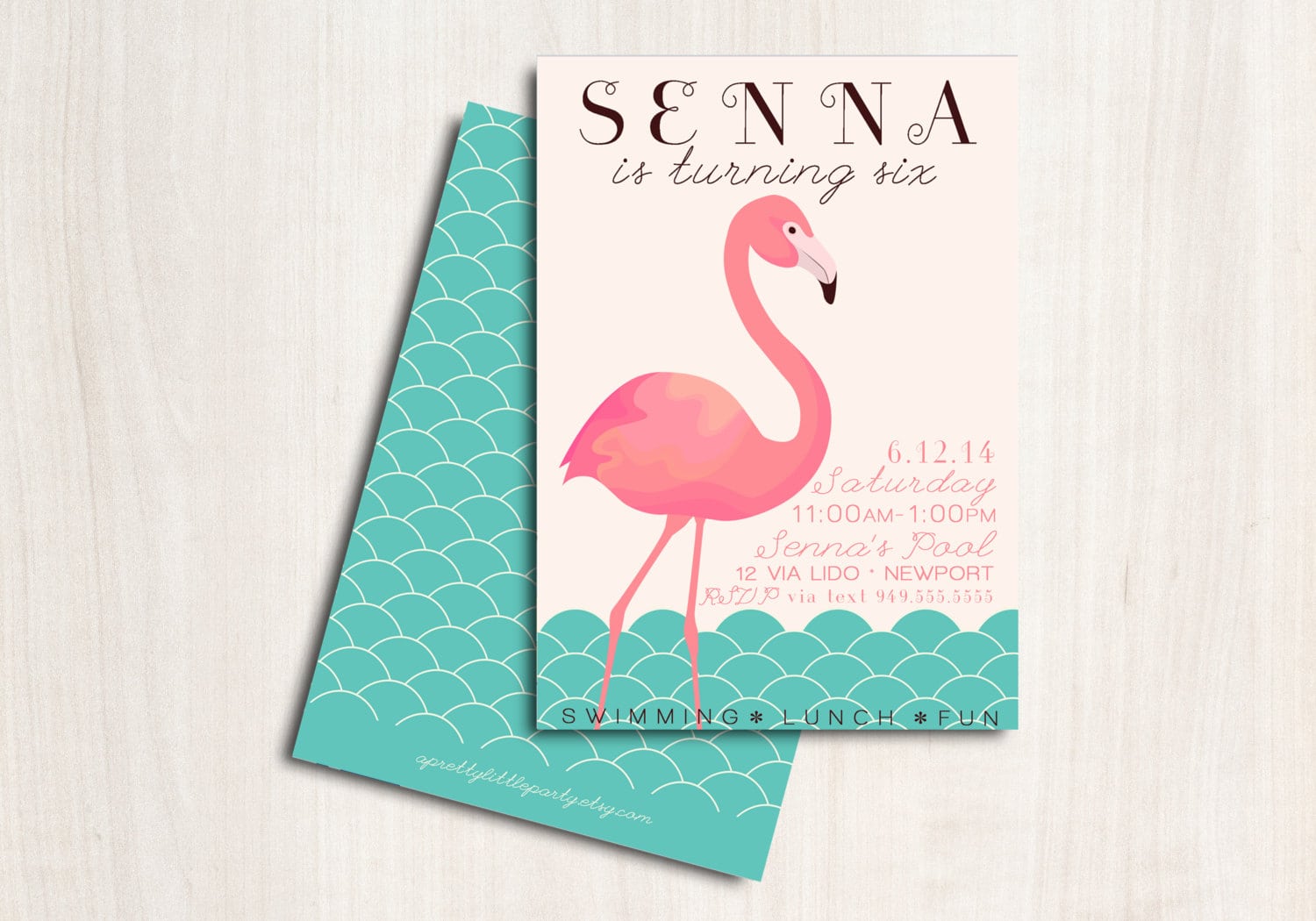 Flamingo Invitation