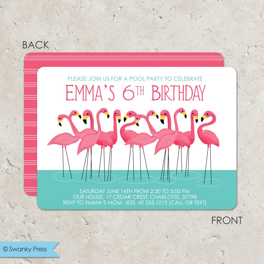 Flamingo Invitation Pink Flamingo Party Pink Flamingo Invite