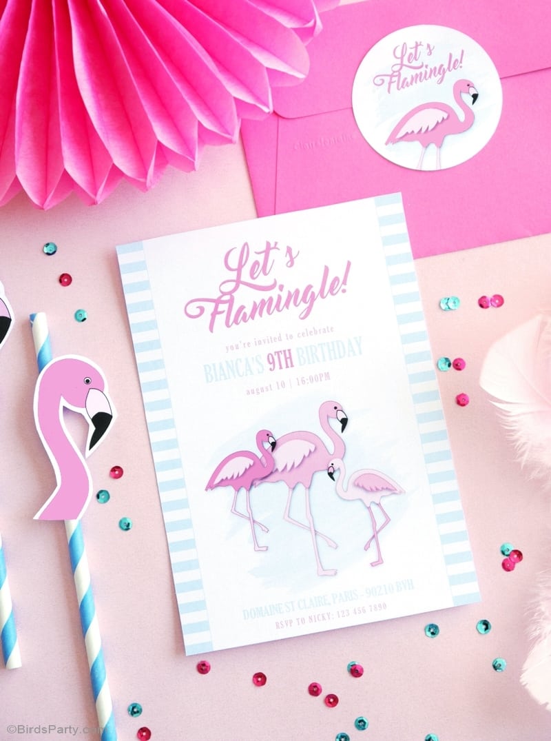 Flamingo Pool Party Ideas & Printables