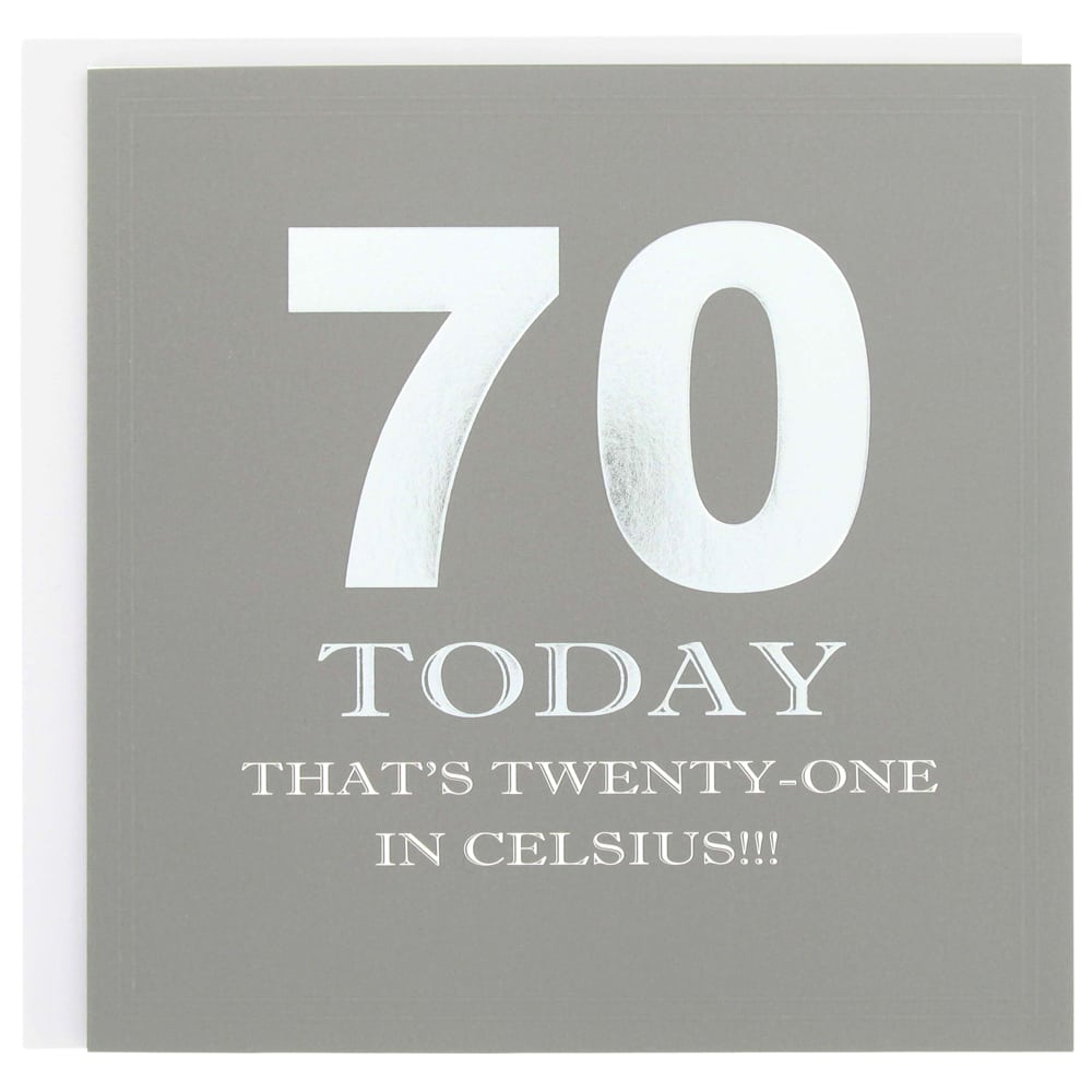 Foil Embossed 70th Birthday Card From Paperchase