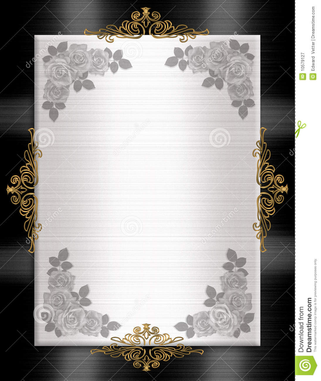 Formal Invitation Template Black White Royalty Free Stock