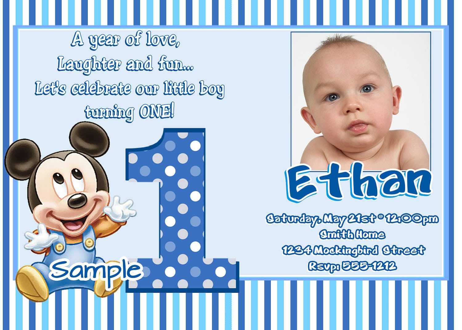 Free 1st Birthday Invitation Maker