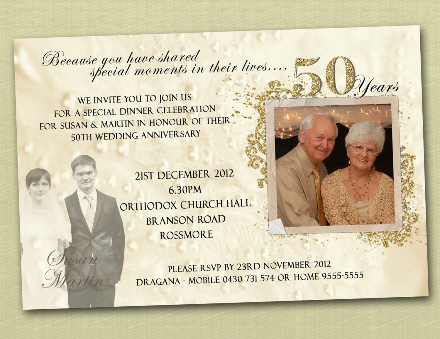 Free 50th Wedding Anniversary Invitations Templates