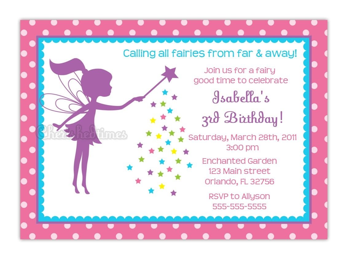 Free Fairy Party Invitations
