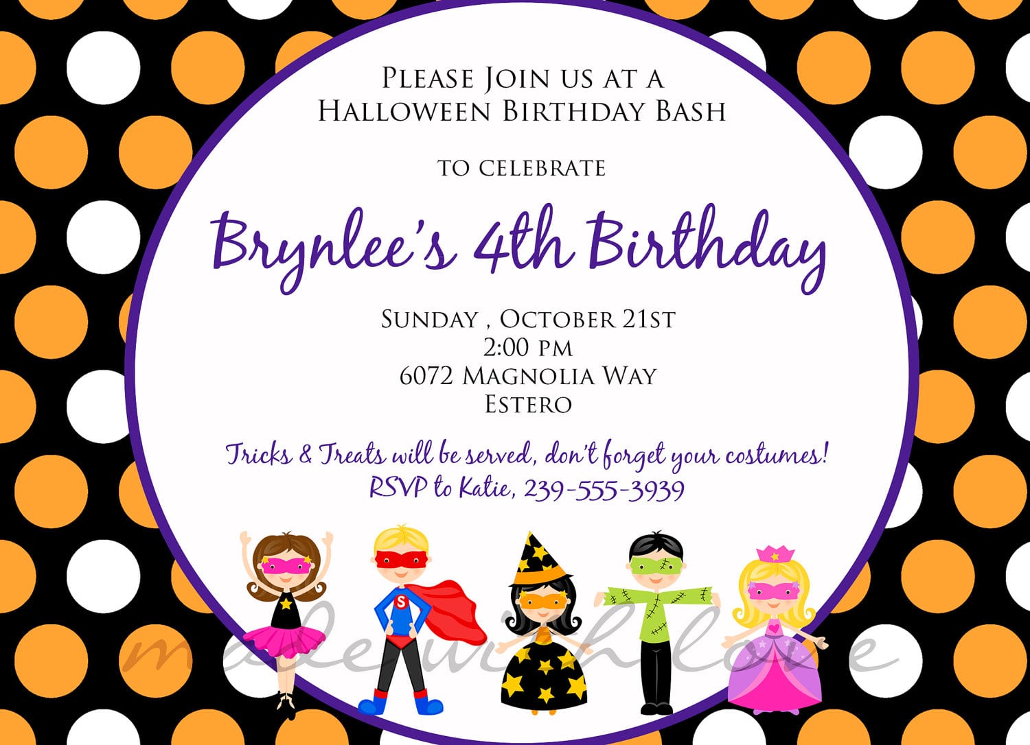 Free Halloween Birthday Party Invitation Templates