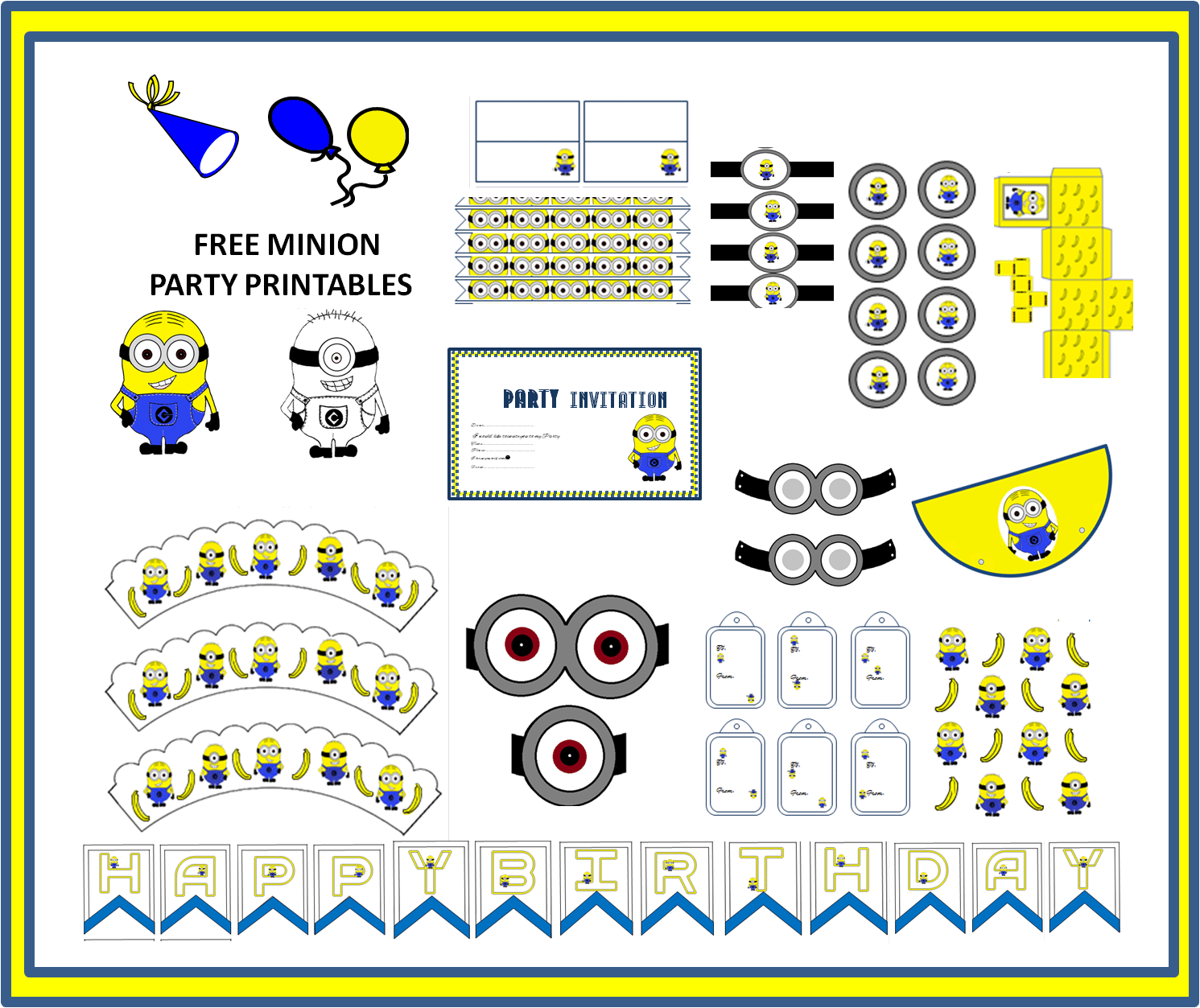 Free Minion Party Printables