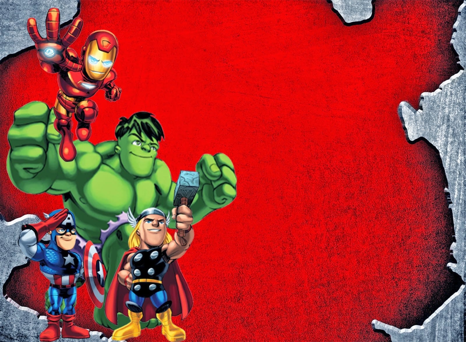 Free Printable Avengers Birthday Party Invitations