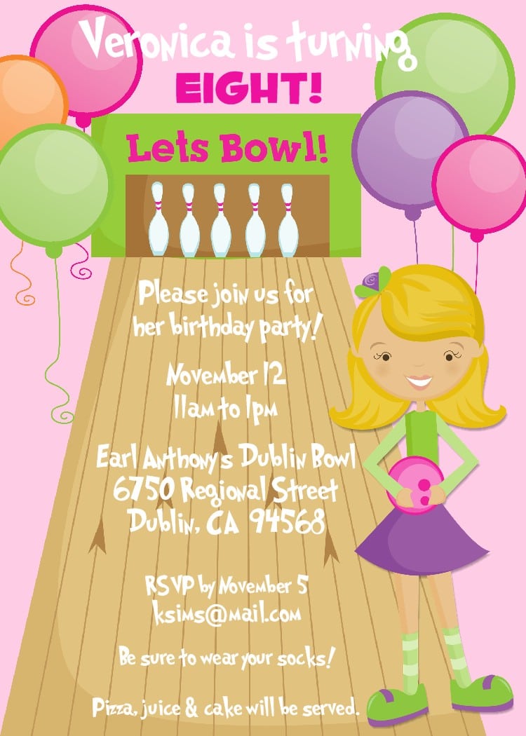 Free Printable Bowling Party Invitations For Kids