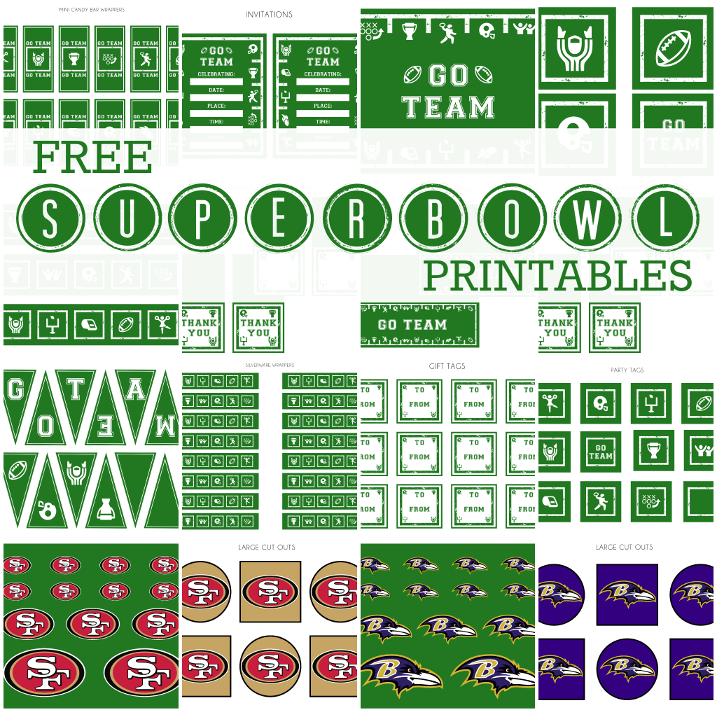 Free Super Bowl Party Party Printables From Printabelle
