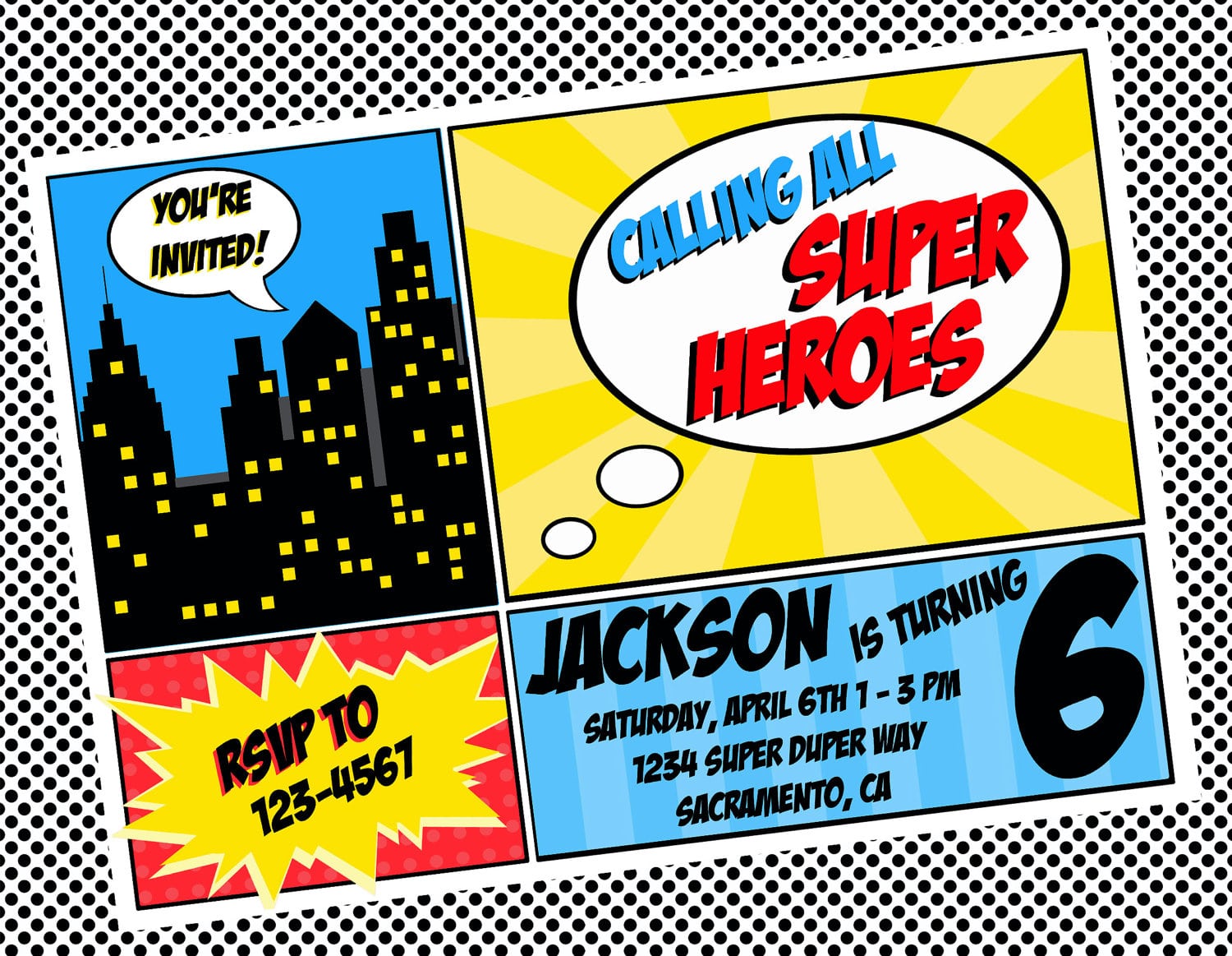 Free Superhero Invitation Templates