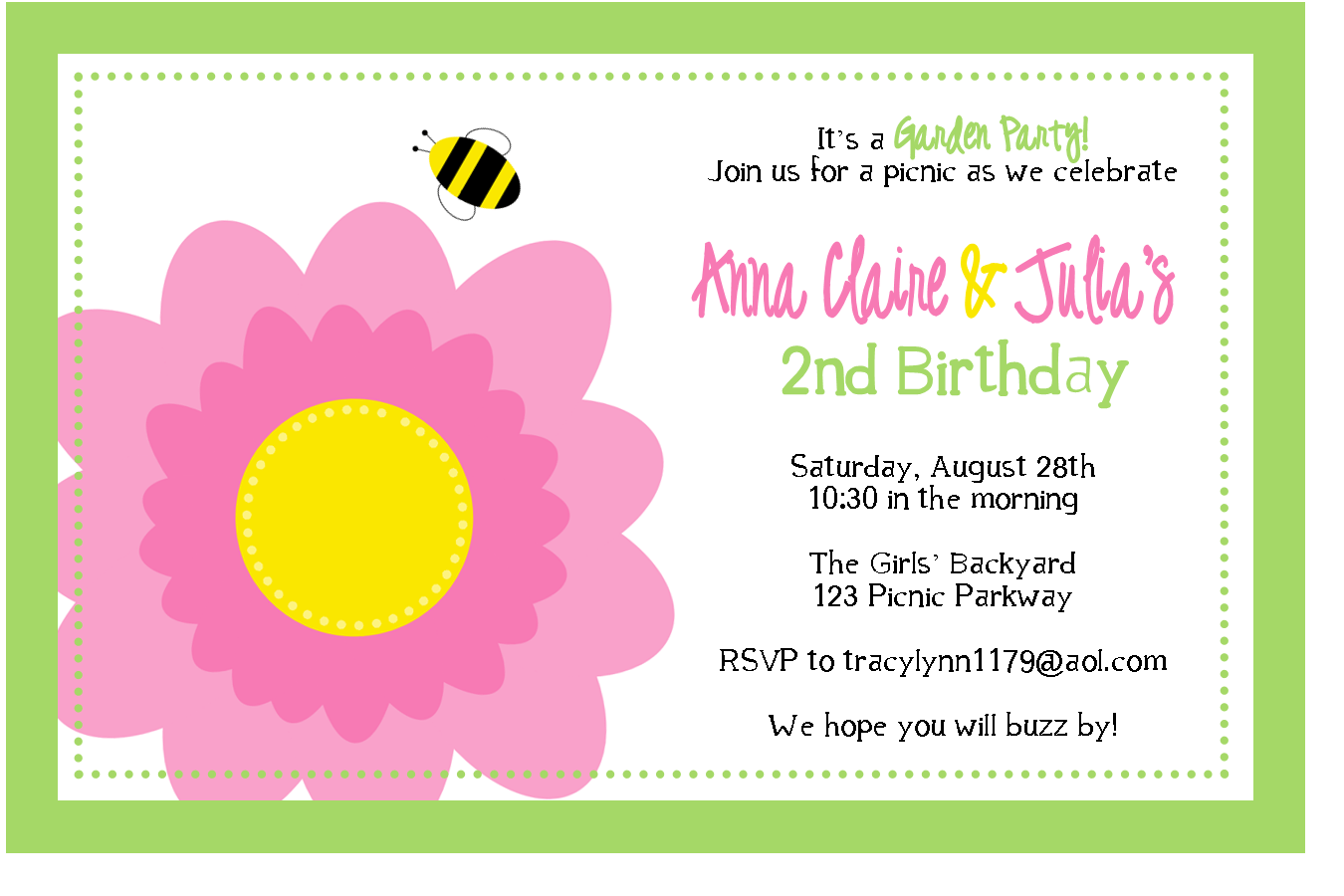 Garden Party Invitations Party Invitations