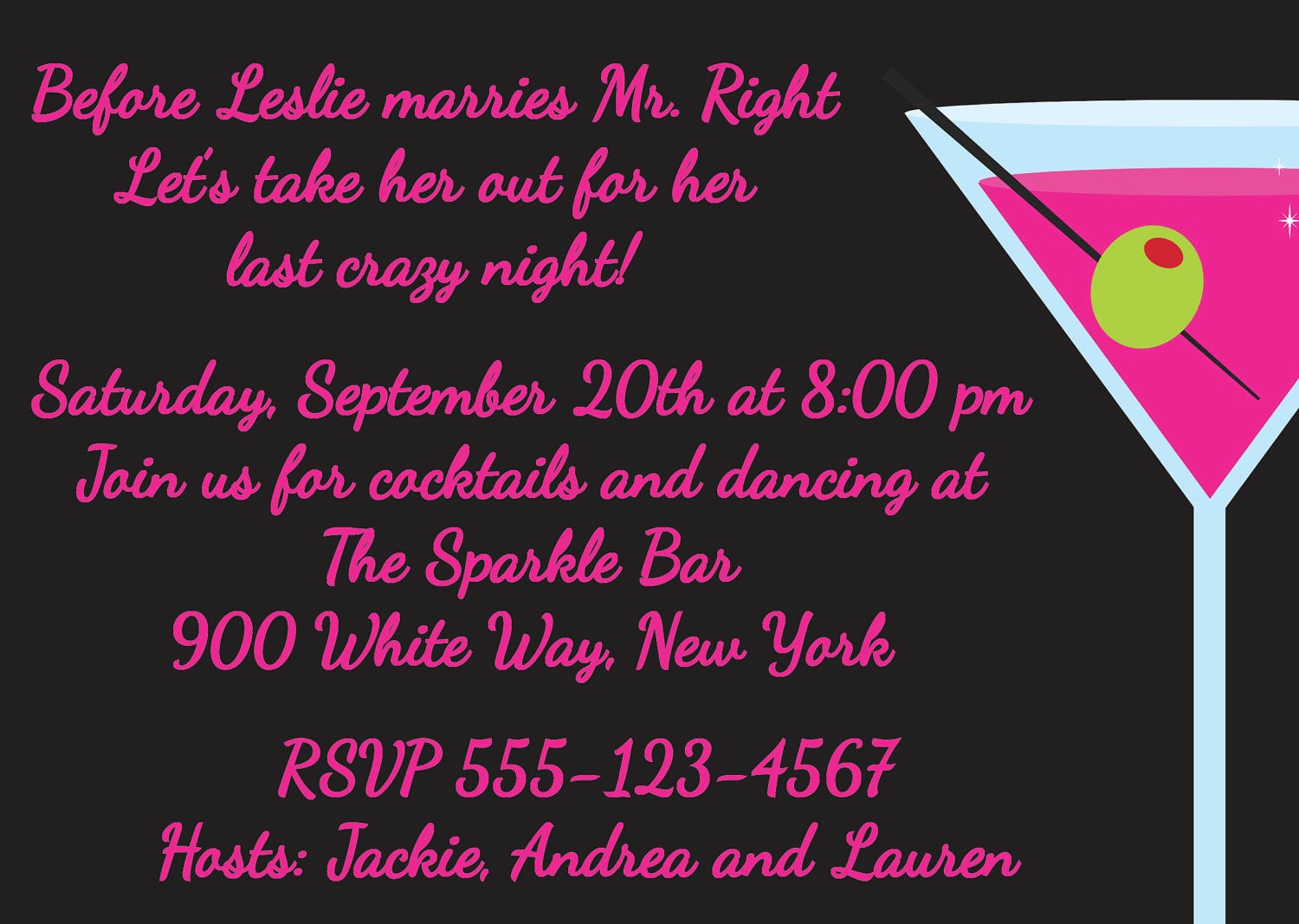 Girls Night Invitation Wording