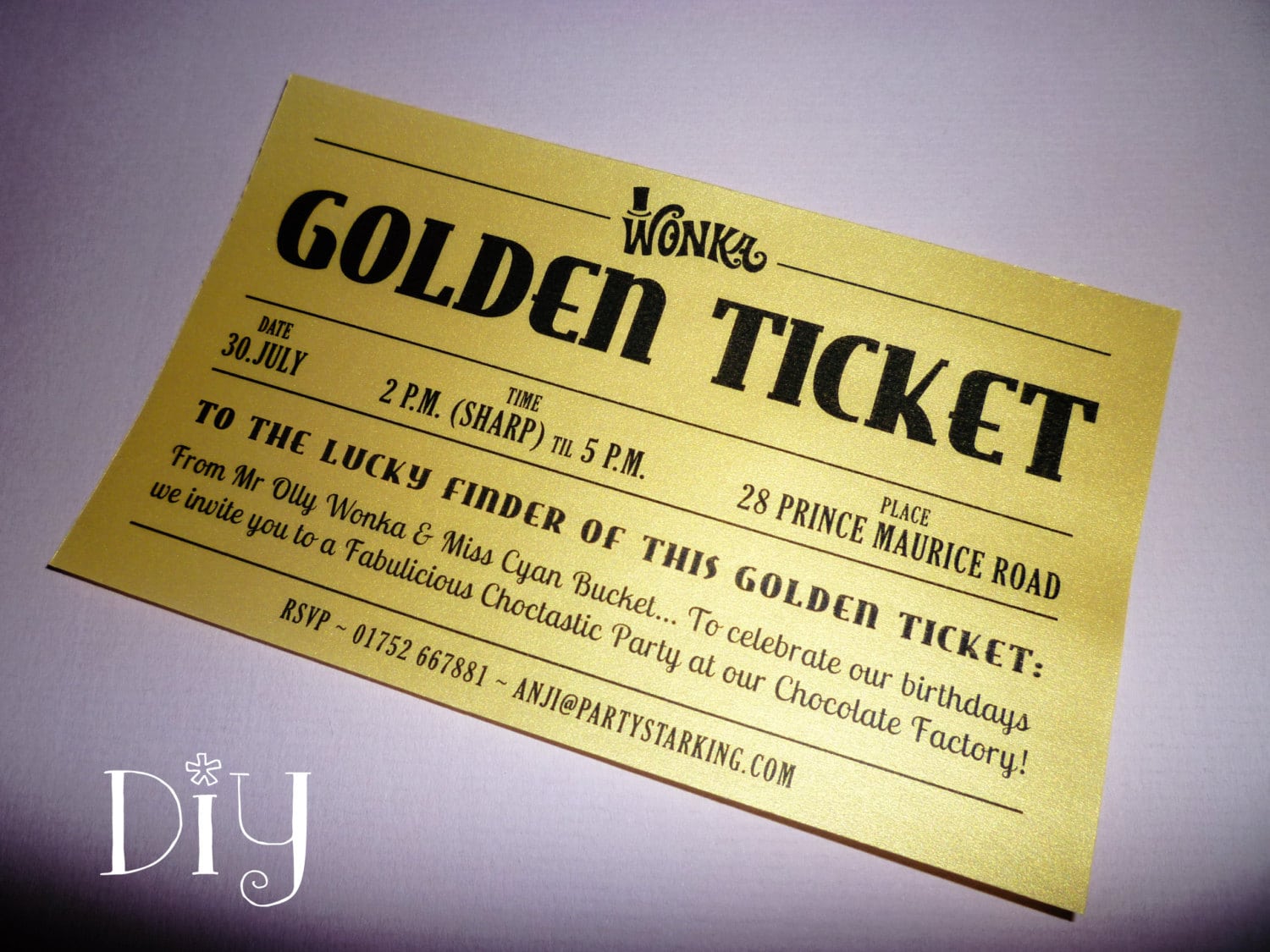Golden Ticket Invitations Printable Willy Wonka Invitations Willy