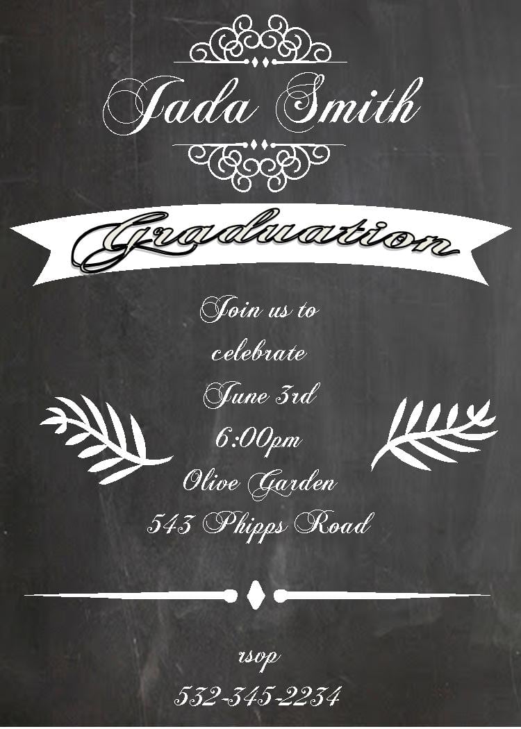 Graduation Party Invitations ~ High School Or College Graduation