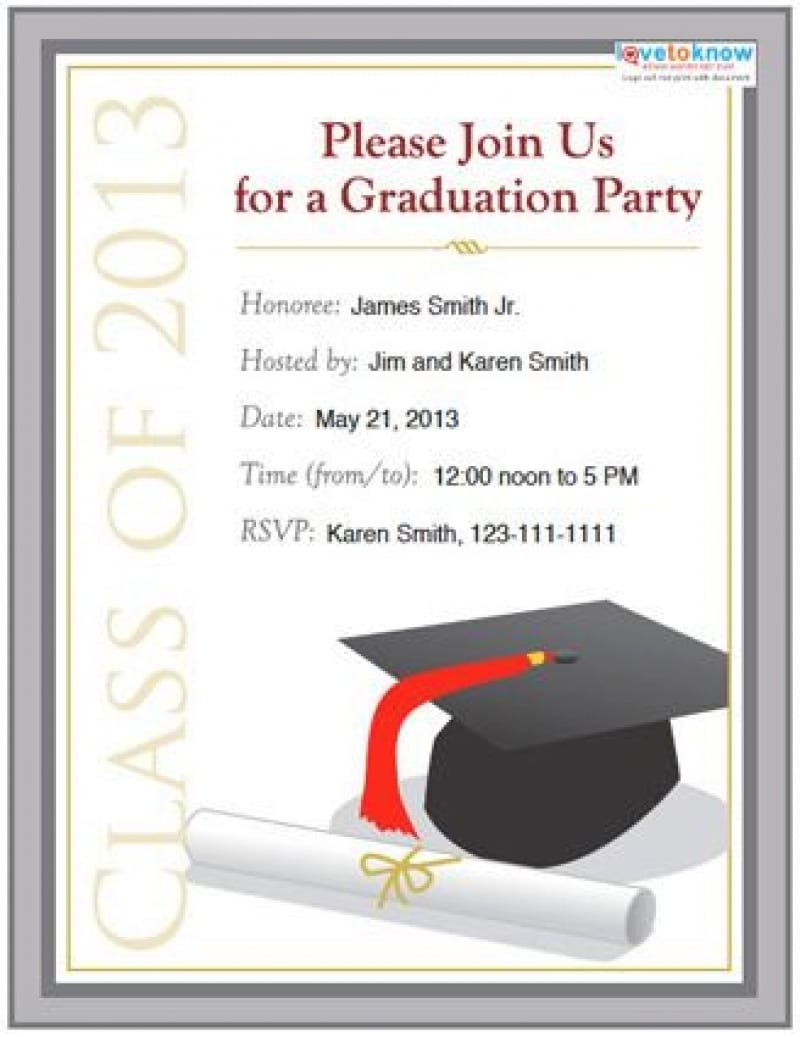 Graduation Party Invite Template