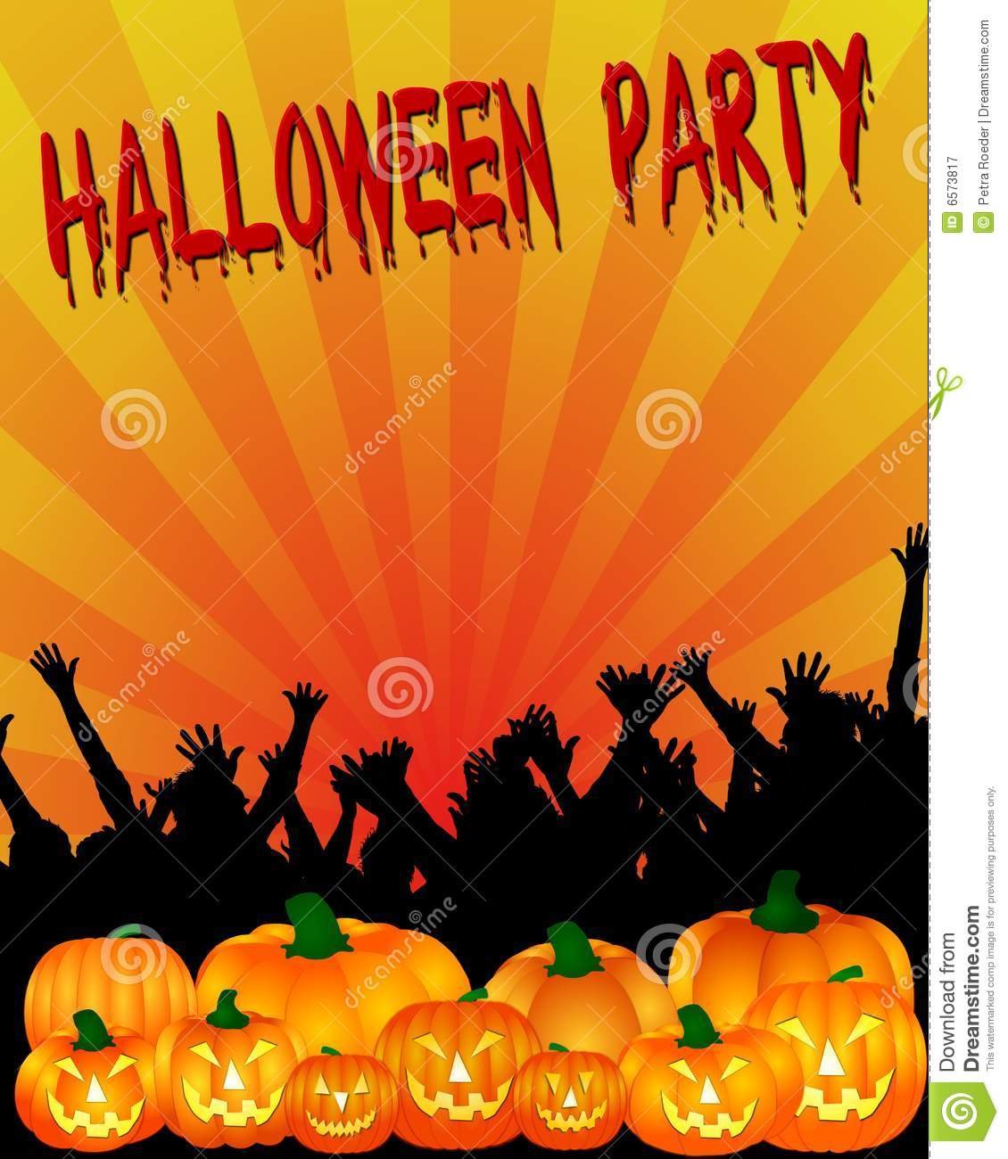 Halloween Party Invitation Royalty Free Stock Photography