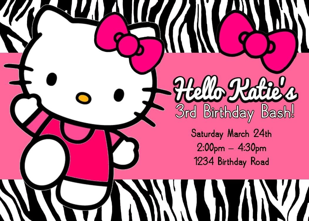 Hello Kitty Party Invitations
