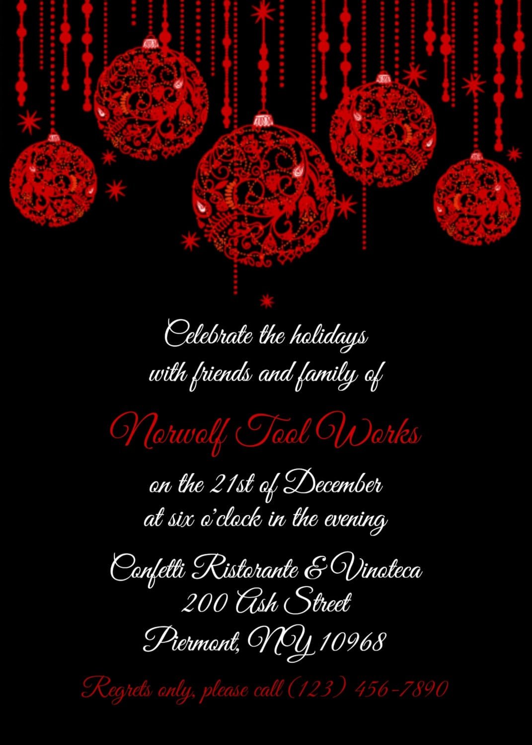 Holiday Office Party Invitations