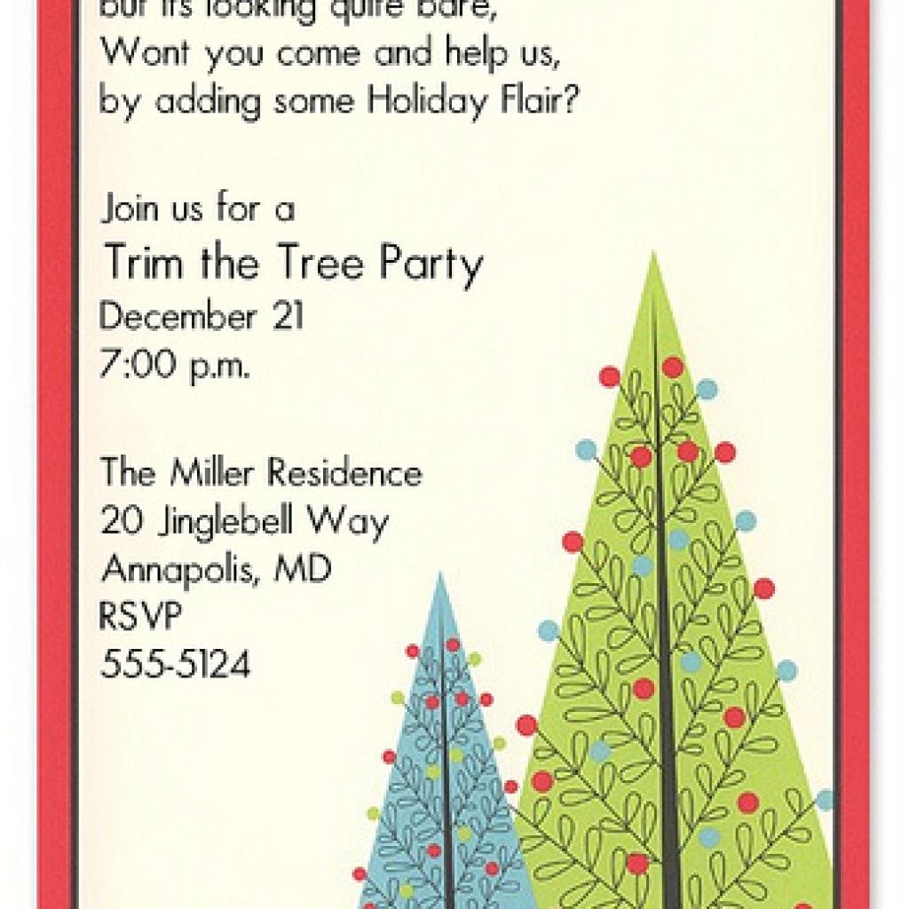 Holiday Party Invite Wording