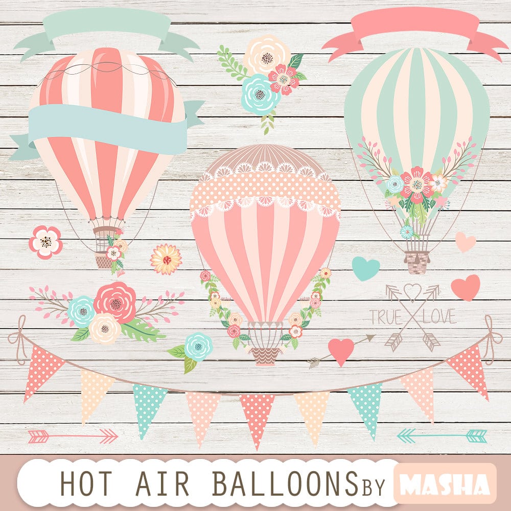 Hot Air Balloon Invitation For Boys Aqua Red Blue Navy By Hootsie